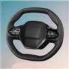 Generico Volante Coprivolante Per Auto 508 208 3008 4008 5008 2016-2019 Per Peugeot E-208 Copristerzo Sterzo(Nero)