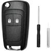 Smbxjer Custodie per chiavi auto a due pulsanti - Custodie per telecomandi a due pulsanti per Opel Astra J, Insignia, Movano, Meriva, Chevrolet Cruze, Aveo, Orlando