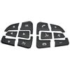 FUNFOB Rifiniture interne per auto Adesivi Per Rivestimenti Dei Pulsanti Del Volante Dell'auto Per Mercedes Per Benz GLC X253 Classe C W205 CLA GLA Classe A X156 C117 W176 Accessori Interni Auto(B Black)