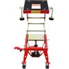 RUETERY Sollevatore idraulico per moto fino a 160 kg, sollevatore moto 30,5-80 cm, cavalletto di sollevamento con 4 ruote, 2 freni, cuscinetto in gomma, gancio a J, piattaforma per manutenzione officina