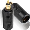HAAMNING7 Adattatore per DIN presa accendisigari da 12 V per DIN spina e presa Euro, adattatore per accendisigari, per BMW auto, moto, auto standard europee, camion