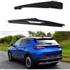 QOXEZY Braccio oscillante tergicristallo posteriore per Opel Grandland X 2017-2022, 35 cm, in plastica, confezione da 2, nero