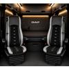 Generisch Coprisedili adatti per DAF XF 106 e DAF CF Euro 6 camion 1+1, in pelle/alcantara, colore nero e grigio