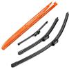 ISINEVER Set di spazzole tergicristallo anteriori + posteriori compatibili con VW Polo V tipo 6R 6C | UP tipo AA 2008-2017 tergicristallo anteriore e tergicristallo posteriore lunghezza: 600 mm/400 mm/280 mm