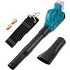 Cepolawa Soffiatore Foglie, Potente Soffiatore per Foglie a Batteria con 6 Velocità Regolabili con 3 Tubi e Blocco Grilletto, Leaf Blower per la Cura del Prato, per Batteria Makita 18V