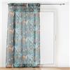 Douceur d'Intérieur, tenda trasparente con occhielli (140 x 240 cm) Tilda, verde, tulle sabbiato stampato