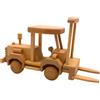 Dekohelden24 Carrello elevatore in legno naturale come carrello elevatore | Macchina Decorativa, Impianto a Modellino di Auto in Legno e da Dipingere, Dimensioni: L/L/H 30x8x16 cm