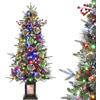 GarveeLife Albero di Natale, 90 cm, 78 LED, 8 gradi, pile di neve, fiocco | Leggero, senza manutenzione, durevole, crea un'atmosfera calda e festosa per la tua casa.