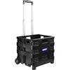 Kinzo Carrello della Spesa Pieghevole - Nero - Cassetta Pieghevole - fino a 25KG - su Ruote
