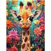 Hjjdiyes Diamond Painting Giraffa - Kit fai da te per adulti e principianti, set di pittura con diamanti 5D per regali, relax e decorazione da parete, 30 x 40 cm