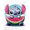 Disney Poster Decorativo da Parete Serie Cartoon Stitch Anguria Stampa su Carta Patinata 40x30cm Senza Cornice