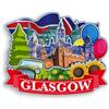 Quwsne Magnete da frigorifero Glasgow UK, souvenir da viaggio in città, regali turistici, 3D, monumenti classici fatti a mano, artigianato e decorazione per la casa -1446