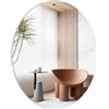 TSKDKIT Specchio Da Parete Ovale 42x33cm Specchio Adesivo Senza Bordo, Specchio Ovale Decorativo, Specchio Acrilico Autoadesivo Infrangibile per Bagno, Ingresso, Spogliatoio, Soggiorno