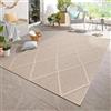 Carpetsale24 Tappeto da Esterni, Colore Beige, Stile Bohémien, 110730, Tappeto Rettangolare, Tappeti per terrazzo-Balcone o Cucina, 240 x 340 cm