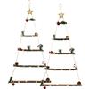 infactory alberi natale: Set di 2 Scale decorative in legno a forma di albero di Natale, da appendere, 1-2 m, 30 LED ciascuno (figure in poliresina, decorazioni natalizie scena dell'ultima cena)