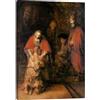 Posterlounge Parabola del figlio prodigo Stampa su tela | 70 x 90 cm di Rembrandt van Rijn Marrone Quadri Decorazione per pareti