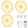 SOAIY 3 Luce notturna LED ricaricabile con sensore di movimento telecomando | Luce sensore di movimento interno 4 modalità illuminazione automatica per camera, corridoio, armadio, cucina e scala