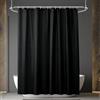 Alaoo Tenda da Doccia, 180 * 180cm,con Occhielli e 12 Ganci, Nera | Tenda per Doccia Antimuffa Impermeabile Polyester, Tenda da Doccia Lavabile in Lavatrice