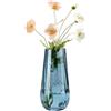 JAKY-Global Grande vaso in vetro moderno, altezza 24,9 cm, colore blu, per fiori, centrotavola e accenti decorativi, vaso alto per piante per ufficio, casa, decorazione da tavolo
