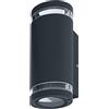 LEDVANCE LED ENDURA BEAM GAP Wall UpDown GU10 Appplique per 2x Lampadine GU10, luce Design per Esterni, per Illuminazione Indiretta su 2 lati con anelli trasparenti, in Alluminio, Grigio (Scuro)