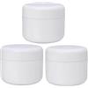 VANTOBEST Confezione da 6 barattoli per cosmetici in plastica bianca da 250 g, con coperchi a cupola, riutilizzabili, vuoti, per crema viso, balsamo per labbra, lozioni, contenitori multiuso per la casa, per la