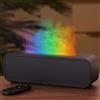 GOMETY Diffusore di aromi di fiamme, 7 tipi di luce a LED, diffusore di oli essenziali con telecomando, diffusore per oli aterici con 3 timer, spegnimento automatico in condizioni senz'acqua, nero