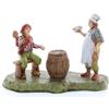 Moranduzzo Pastore con Oste per Presepe da Cm 6 Scala 1:32 - Statuine Presepe Indistruttibili - Stile 700', Pittura Rifinita a Mano, Prodotto Ufficiale, Made in Italy, Scultore M. Landi