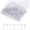 AIEX 120 Pezzi Spille da Balia, 19mm, Acciaio Nichelato, Funzionale, Bianco
