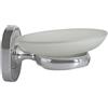 OISE ART STORE Trade Shop - Porta Sapone Saponetta con Piattino Vetro Satinato Parete Bagno Ovale 52009