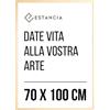 Estancia Cornice Portafoto 70x100 cm in Legno di Rovere con Vetro Plexi Infrangibile | Cornice Grande 100x70 cm