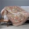 Caleffi Scaldotto Belmond in cotone pettinato Plaid Imbottito 130x170 cm invernale - Colore Corallo