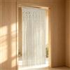 Qnbonrich Arazzo da parete in macramè, 90 x 180 cm, beige | Tenda boho intrecciata a mano per porte e finestre, versatile, decorazione per sfondo di nozze, soggiorno e camera da letto