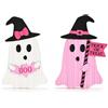 Wusejosapi, 2 Fantasmi in Legno da Tavolo per Decorazioni Halloween | Decorazione da tavola, decorazione Halloween vintage in legno con simpatico fantasma per interni, vassoi e feste