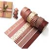 Xecamuvila Retro Plaid Washi Tape Set - 6 Rotoli di Nastro Decorativo a Fantasia per Manuali, Diari e Progetti Fai-da-Te