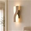 Dopa Applique LED Interno, lampada parete Moderno a Onda, Girevole e Orientabile | LED Integrato 6W, Bianco e Tortora .Uso Interno, Design a Onda, Girevole e Orientabile