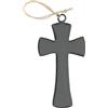 Holyart Crocifissi in metallo: Croce muraria 10 cm smalto grigio