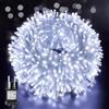 GlobaLink Catena luminosa con 2000 LED, 50 m, bianco freddo, 8 modalità | Luci natalizie alimentate a rete per interni ed esterni, adatte per balconi, giardini, ringhiere, Natale, matrimoni