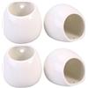 HOOWIFFY 4 Pezzi Vaso da Parete Bianca in Ceramica per Fiori e Piante | Finitura Liscia e Brillante, Stile Semplice ed Elegante, per Parete, Davanzale, Dormitori e Uffici