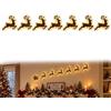 Generic Luce luminosa della decorazione della parete di Natale della renna del LED | Adesivi da parete con renna che si illuminano con Babbo Natale e slitta natalizia, calda retroilluminata