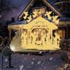 Treela Proiettore per presepe per esterni, decorazione religiosa natalizia | Proiettore dinamico Gesù Cristiano, Decorazione per Presepe Esterno, Lampada da Giardino LED Paesaggio, Impermeabile