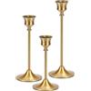 Jinavoty Portacandele a Cono, Vintage, Ottone Dorato, 3 Pezzi, Per Candelabri, Feste, Sala da Pranzo