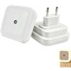 Lathurna Set di 2 luci notturne con sensore crepuscolare automatico, luce notturna a LED a risparmio energetico con luce calda, ideale per camera dei bambini, camera da letto, corridoio, bagno e scale