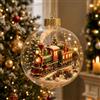 Generic Decorazione natalizia incandescente, mini scena natalizia con luci (D) | Palline di Natale con luce a LED calda, decorazione natalizia per albero di Natale, regalo per albero di casa