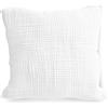 PinkZebra Federa per cuscino in mussola biologica, 20 x 20 cm, certificata ÖkoTex, in 100% cotone organico, rivestimento con chiusura lampo, made in EU, colore: bianco