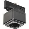 SLV EUTRAC Presa per binario trifase nero IP20 - Presa elettrica per sistema a binario 3 fasi, accessorio professionale per negozi, showroom e illuminazione tecnica