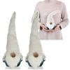 com-four® 2x gnomi di Natale Premium per decorazioni natalizie | Figura scandinava come oggetto decorativo - Gnomo svedese come decorazione da tavolo - Babbo Natale con corpo in polistirolo