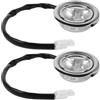 Mikinona Faretto LED da Incasso per Cappa, AC 12V 20W, Acciaio Inox, 2 Pezzi, Montaggio a Molla per Cucina