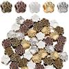 SUNNYCLUE 1 scatola 50 pezzi 5 colori Oro Zampa di Cane Perline Stampa Zampa Perline Sfusa Lega D'Argento Europea Cucciolo di Gatto Orso Impronta di Animale Carino Perline Distanziatrici con Foro Gran