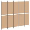 vidaXL Pannello Separatore a 5 Pannelli Beige 250 x 220 cm Tessuto