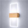 CHEVVY Lampada da parete a LED per interni, 12 W, lampada da parete in legno | Moderna lampada da parete a LED, luce bianca fredda, lampada da parete in legno Up and Down, illuminazione indiretta